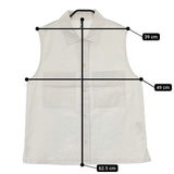 MHL. 595-9151550 DENSE POPLIN SHIRT コットン ノースリーブ ブラウス シャツ オフホワイト レディース エムエイチエル【中古】5-0703S∞