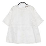 SM2 Samansa Mos2 新品 パッチワークレースブラウス 定価7590円 ブラウス シャツ 24SS ホワイト レディース サマンサモスモス【中古】5-0608S♪
