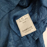 45R/45rpm フェザーリネンの藍染めポシャギノースリーブトップ ブラウス ブルー レディース フォーティーファイブアールピーエム【中古】5-0608S♪