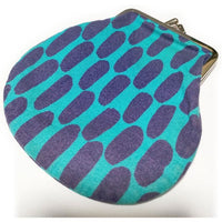 marimekko asema がま口 コインケース 小銭入れ ポーチ ブルー パープル ユニセックス マリメッコ【中古】4-1221G∞