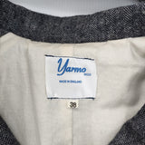 Yarmo YAR-15AW 02 ウール ヘリンボーン サイズ38 チェスターコート ネイビー レディース ヤーモ【中古】4-1018T♪