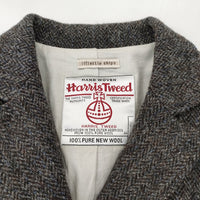 liflattie ships/HARRIS TWEED ツイード チェスターコート ブラウン レディース リフラティ シップス/ハリスツイード【中古】4-1029A♪