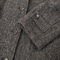 liflattie ships/HARRIS TWEED ツイード チェスターコート ブラウン レディース リフラティ シップス/ハリスツイード【中古】4-1029A♪