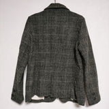 HARRIS TWEED/liflattie ships ツイード チェック テーラードジャケット グレー レディース ハリスツイード/リフラティ シップス【中古】4-1117T∞