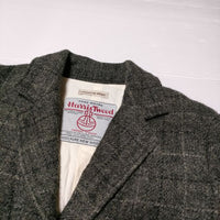 HARRIS TWEED/liflattie ships ツイード チェック テーラードジャケット グレー レディース ハリスツイード/リフラティ シップス【中古】4-1117T∞