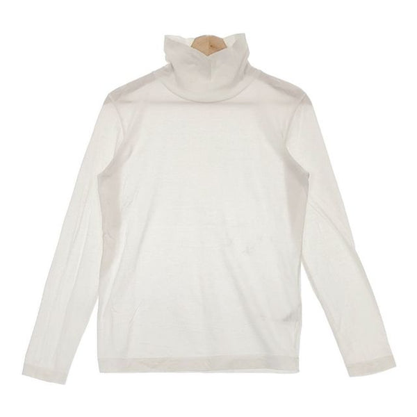 MARGARET HOWELL 589-3269004 コットンシルク サイズF 長袖Ｔシャツ カットソー ロンＴ 23AW ホワイト レディース マーガレットハウエル【中古】5-0529M∞