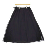 ROBE de PEAU オーガンジーリバーシブルスカート ロングスカート ブラック レディース ローブデポー【中古】5-0227M♪