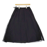 ROBE de PEAU オーガンジーリバーシブルスカート ロングスカート ブラック レディース ローブデポー【中古】5-0227M♪