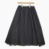 ROBE de PEAU オーガンジーリバーシブルスカート ロングスカート ブラック レディース ローブデポー【中古】5-0227M♪