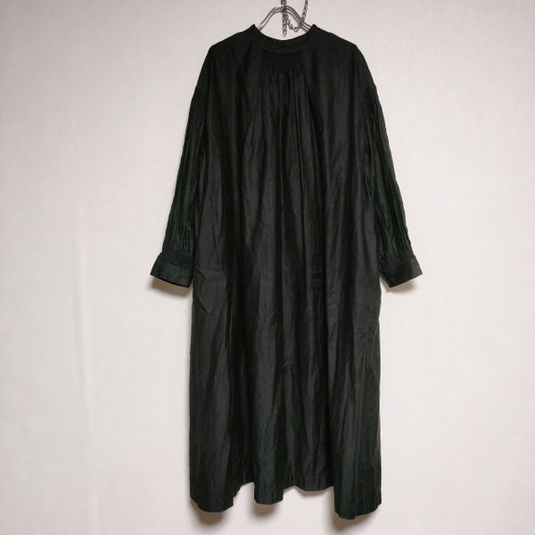 nest Robe 01203-1042 製品染め 長袖ドレス コットンサフィラン2way ワンピース 20AW ブラック レディース ネストローブ【中古】4-1106M∞