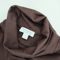 SUNSPEL 571-1269011 イギリス製 コットン タートルネック 長袖Ｔシャツ カットソー ロンＴ ワインレッド レディース サンスペル【中古】5-0126M∞