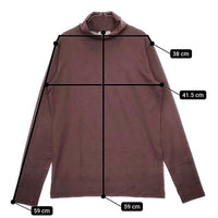 SUNSPEL 571-1269011 イギリス製 コットン タートルネック 長袖Ｔシャツ カットソー ロンＴ ワインレッド レディース サンスペル【中古】5-0126M∞