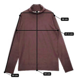 SUNSPEL 571-1269011 イギリス製 コットン タートルネック 長袖Ｔシャツ カットソー ロンＴ ワインレッド レディース サンスペル【中古】5-0126M∞