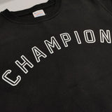 Champion CWSK014 半袖 トレーナー アーチロゴ スウェット ブラック レディース チャンピオン【中古】5-0706S∞