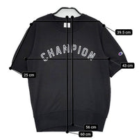 Champion CWSK014 半袖 トレーナー アーチロゴ スウェット ブラック レディース チャンピオン【中古】5-0706S∞