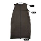 nest Robe 度詰天竺ノースリーブコクーンワンピース 01202-1087 製品染め ワンピース チャコールグレー系 レディース ネストローブ【中古】5-0709S∞