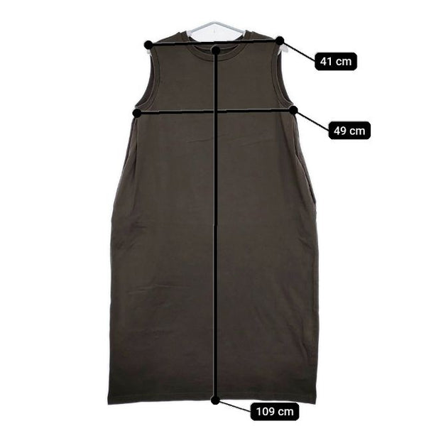 nest Robe 近年モデル 度詰天竺 ノースリーブコクーンワンピース nest Robe 度詰天竺ノースリーブコクーンワンピース 01202-1087