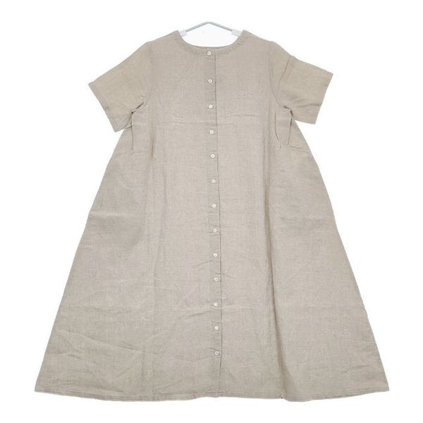 nest Robe リネン 2WAY 01172-1187 半袖 ワンピース キナリ ベージュ レディース ネストローブ【中古】5-0709S∞