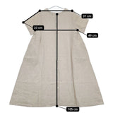 nest Robe リネン 2WAY 01172-1187 半袖 ワンピース キナリ ベージュ レディース ネストローブ【中古】5-0709S∞