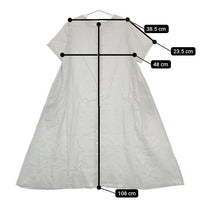 nest Robe リネン 2WAY 01172-1187 半袖 製品染め ワンピース ライトグレー系 レディース ネストローブ【中古】5-0709S∞
