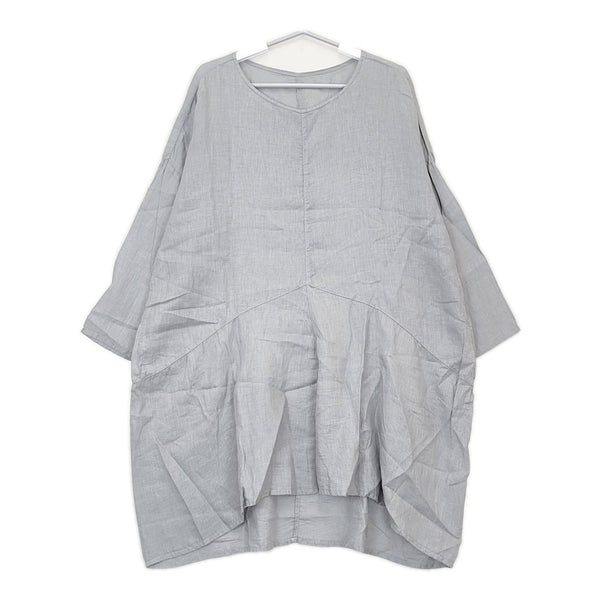 nest Robe リネン 0172-1196 ワンピース ブルーグレー レディース ネストローブ【中古】5-0506M♪