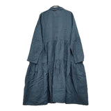 nest Robe リネンギャザー 01171-1116 製品染め ワンピース ブルー レディース ネストローブ【中古】5-0416M∞