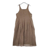 nuovo x nuovo ノーボ・ノーボ リネン混 ジャンパースカート ワンピース ブラウン レディース【中古】5-0416M∞