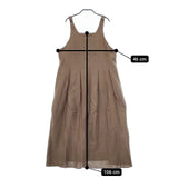 nuovo x nuovo ノーボ・ノーボ リネン混 ジャンパースカート ワンピース ブラウン レディース【中古】5-0416M∞