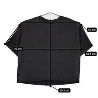 ZARA 半袖 ポリエステル プルオーバー EUR XL USA XL MEX 32 ブラウス シャツ ブラック レディース ザラ【中古】5-0709S∞