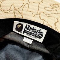 BAPE/A BATHING APE LINE CAMO バケットハット 帽子 ハット ベージュ メンズ アベイシングエイプ【中古】4-1220G◆