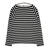 R&D.M.Co- ボーダー コットン混 長袖 日本製 ニット ブラック ホワイト レディース オールドマンズテーラー【中古】5-0728M△