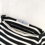 R&D.M.Co- ボーダー コットン混 長袖 日本製 ニット ブラック ホワイト レディース オールドマンズテーラー【中古】5-0728M△