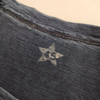 45R/45rpm インディゴ コットン サイズ2 半袖Ｔシャツ カットソー ネイビー レディース フォーティーファイブアールピーエム【中古】5-0709S∞