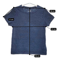45R/45rpm インディゴ コットン サイズ2 半袖Ｔシャツ カットソー ネイビー レディース フォーティーファイブアールピーエム【中古】5-0709S∞