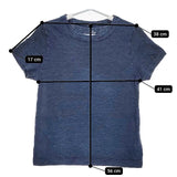 45R/45rpm インディゴ コットン サイズ2 半袖Ｔシャツ カットソー ネイビー レディース フォーティーファイブアールピーエム【中古】5-0709S∞