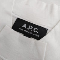 A.P.C. ロゴ刺繍 ハイネック 半袖Ｔシャツ カットソー ホワイト レディース アーペーセー【中古】5-0709S∞
