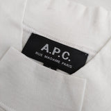 A.P.C. ロゴ刺繍 ハイネック 半袖Ｔシャツ カットソー ホワイト レディース アーペーセー【中古】5-0709S∞