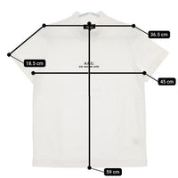 A.P.C. ロゴ刺繍 ハイネック 半袖Ｔシャツ カットソー ホワイト レディース アーペーセー【中古】5-0709S∞