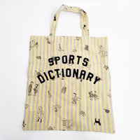 R&D.M.Co- BRITISH SPORTS ブリティッシュスポーツ ストライプ トートバッグ イエロー ベージュ レディース オールドマンズテーラー【中古】5-0625M◎