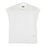 R&D.M.Co- ノースリーブ コットン Ｔシャツ カットソー ホワイト レディース オールドマンズテーラー【中古】5-0709S∞