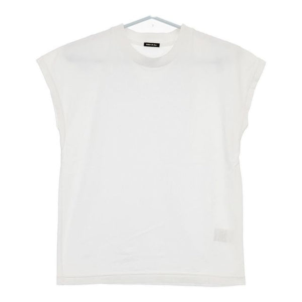 R&D.M.Co- ノースリーブ コットン Ｔシャツ カットソー ホワイト レディース オールドマンズテーラー【中古】5-0709S∞