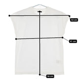 R&D.M.Co- ノースリーブ コットン Ｔシャツ カットソー ホワイト レディース オールドマンズテーラー【中古】5-0709S∞