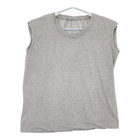 R&D.M.Co- ノースリーブ コットン 首ゴム Ｔシャツ カットソー グレー レディース オールドマンズテーラー【中古】5-0709S∞