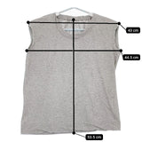 R&D.M.Co- ノースリーブ コットン 首ゴム Ｔシャツ カットソー グレー レディース オールドマンズテーラー【中古】5-0709S∞