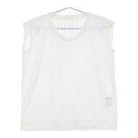 R&D.M.Co- ノースリーブ コットン 首ゴム 半袖Ｔシャツ カットソー ホワイト レディース オールドマンズテーラー【中古】5-0709S∞