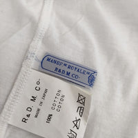 R&D.M.Co- ノースリーブ コットン 首ゴム 半袖Ｔシャツ カットソー ホワイト レディース オールドマンズテーラー【中古】5-0709S∞