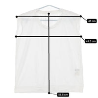 R&D.M.Co- ノースリーブ コットン 首ゴム 半袖Ｔシャツ カットソー ホワイト レディース オールドマンズテーラー【中古】5-0709S∞