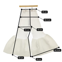CFCL 新品 POTTERY CUPRO BELL BOTTOM PANTS サイズ1 定価55000円 リブニット パンツ ホワイト レディース シーエフシーエル【中古】4-1219M♪