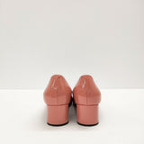 Roger Vivier エナメル チャンキーヒール サイズ34 1/2 パンプス ピンク ゴールド レディース ロジェヴィヴィエ【中古】5-0108G◎