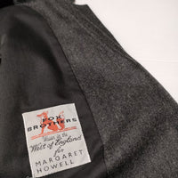MARGARET HOWELL/FOX BROTHERS 578-220307 ウールブレザー テーラードジャケット チャコールグレー レディース マーガレットハウエル/フォックスブラザーズ【中古】4-1117T∞
